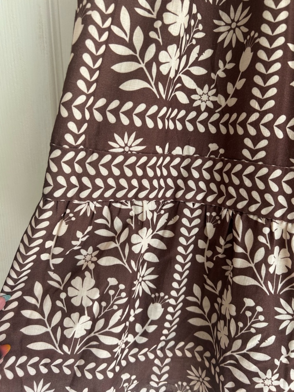 Polagram brown print midi skirt size 2x - Picture 3 of 5